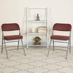 Flash Furniture 2 Pack HERCULES Series Premium Curved Triple Braced & Double - Image 2