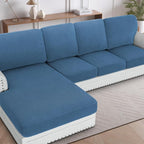 H.VERSAILTEX Sectional Couch Covers 1 Piece Chaise Slipcover L Shape Separate by HVERSAILTEX