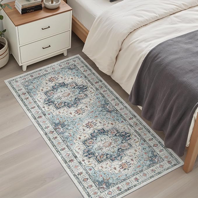 Madane Washable Area Rug 2x4, Small Entryway Rugs Non-Slip, Low-Pile Floor - Image 3