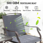 Outsunny 3 Piece Outdoor Glider Chair - Image 4