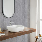 Grey Grasscloth Peel and Stick Wallpaper Faux Linen Textured Self Adhesive - Image 9