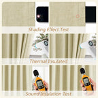 Extra Long 100% Blackout Linen Curtains - Image 5