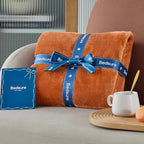 Bedsure GentleSoft Orange Fleece Throw Blanket - Image 6