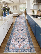 SERISSA 2'6"x16' Washable Non Slip Boho Runner Rug by SERISSAHomeDecorCollection