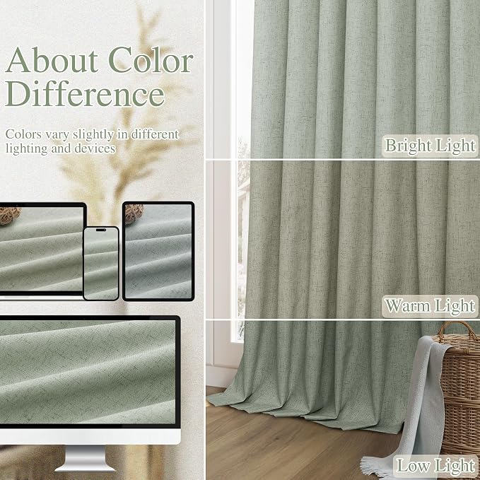 Desert Sage 100% Blackout Curtains 84 Inch Length 2 Panels Set - Image 7