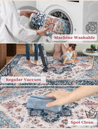 SERISSA 2'6"x10' Washable Non Slip Boho Runner Rug - Image 3