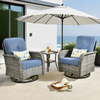 ovios 3-Piece Patio Furniture Set, Outdoor Wicker Sofa - Image 9