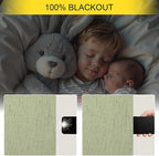Pitalk Light Sage Green Black Out Curtains 63 Inch Long 2 Panel Set Back Tab - Image 4