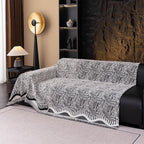 VClife Boho Couch Cover, Abstract White and Black Line Geometric Jacquard Couch - Image 6