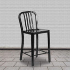Flash Furniture Gael Commercial Grade 2 Pack 24" High Black Metal - Image 2