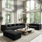 MONVANE Modular Sectional Sofa, Oversized 8 Seat Convertible U Shaped Couch - Image 5