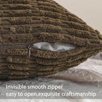 Aegero Pack of 2 Corduroy Decorative Throw Pillow Covers 20x20 Inch - Image 3