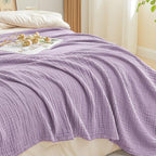 EMME Muslin Blankets for Adults Throw Blanket for Couch Breathable Gauze Soft - Image 6
