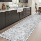 Soalmost Hallway Runner Rug 2'6" x 12' Washable Long Kitchen Rugs Grey | - Image 3
