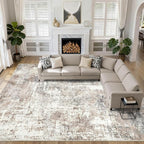 LOONGRUG 12x15 Area Rug Washable Large Neutral Modern Living Room Rugs | by LOONGRUG