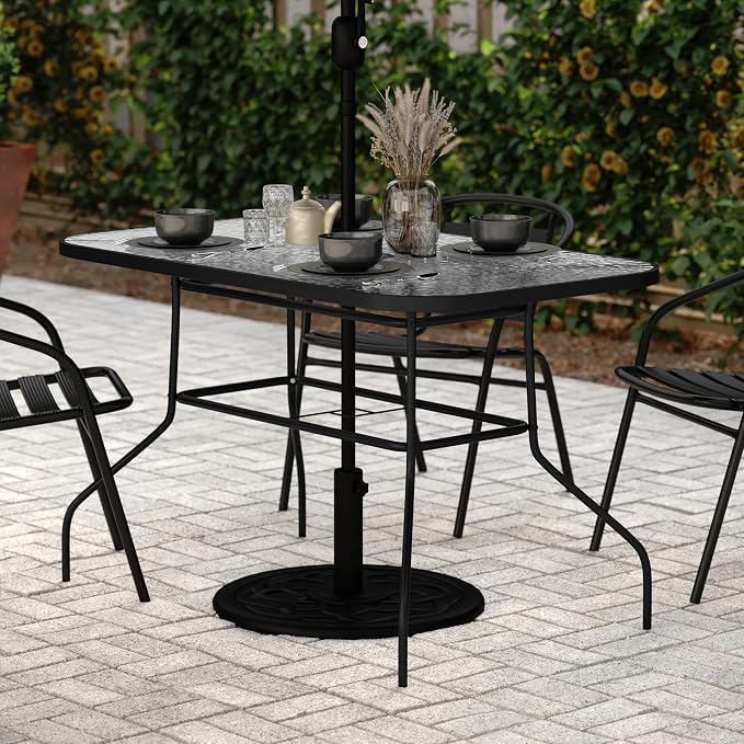 Flash Furniture Tory Rectangle Patio Table - Image 2
