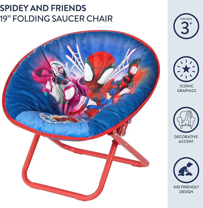 Marvel Spidey and His Amazing Friends 19” Frame Folding Toddler Saucer™ Chair - Image 4
