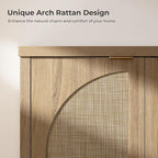 SICOTAS 68" W Rattan Sideboard Buffet Cabinet - Image 6
