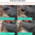 LINSY HOME Sectional Sleeper Sofa - Image 5