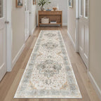 Madane Hallway Runner Rug 2x8 Washable Kitchen Rugs Soft, Light Taupe Brown | - Image 2