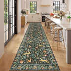 DUKINO 3x12 Runner Rug for Hallway, Washable Animal Rug for Kitchen, Low Pile - Image 3