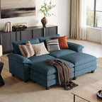LINSY HOME 90" Modular Cloud Love Seat Sofa, Corduroy Soft Sectional Couch by LINSYHOME
