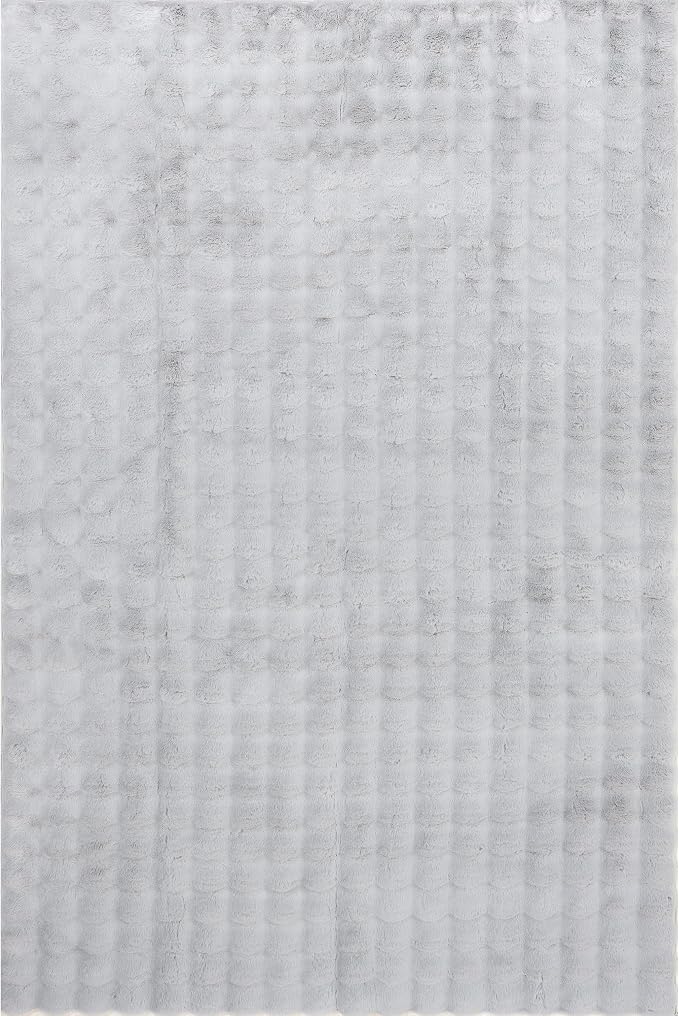 nuLOOM Jeni Silver Checkered Washable Area Rug - Image 5
