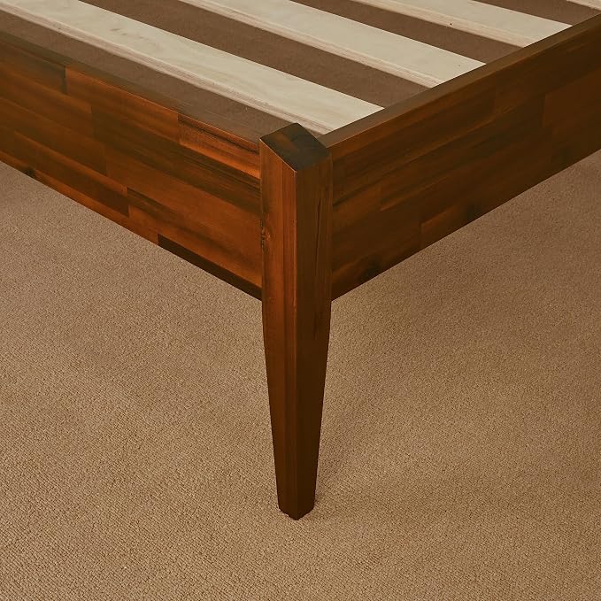 Bme Dinkee 15-Inch Solid Wood Queen Platform Bed Frame - Image 7