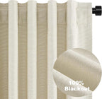 Topfinel Cream White 100% Blackout Curtains 72 Inches Long 2 Panels - Image 8