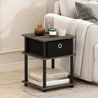 Furinno Turn-N-Tube Side Table, 3-Tier Square Modern End Table - Image 2