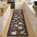 DUKINO 2x8 Runner Rug, Floral Washable Kitchen Runner Rug Non Slip, Soft Indoor by DUKINO