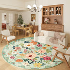 DUKINO 6ft Round Rug, Soft Washable Circle Rug by DUKINO