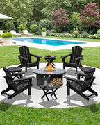 SERWALL Folding Outdoor Side Table Set of 2, Portable Adirondack Side Table - Image 11