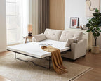 Queen Size Pull Out Sleeper Sofa Bed, 2-in-1 Convertible Corduroy Pull Out by CHICHOUSE