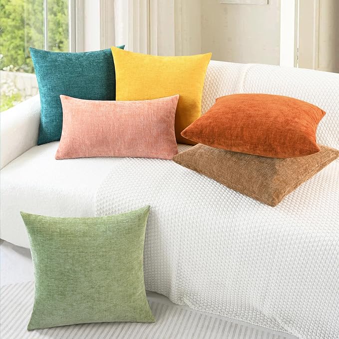 CaliTime Decorative Couch Throw Pillow Covers 24 X 24 Inches Teal | Pack of 2 - Image 4