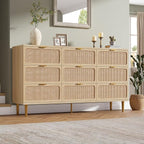 GarveeHome Rattan 9 Drawer Dressers - Image 4