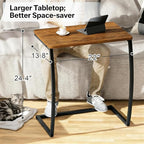 SRIWATANA Side Table, End Table, Vintage C-Shaped Couch Table - Image 3