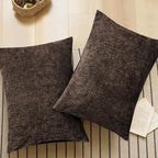 CaliTime Decorative Standard Throw Pillow Covers 26 X 20 Inches Coffee | Pack - Image 5