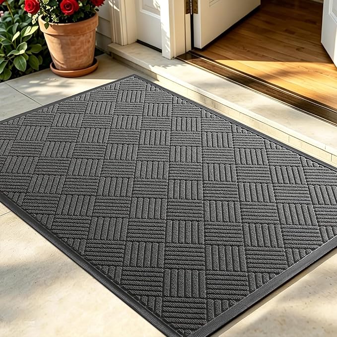 Front Door Mat, Heavy Duty Waterproof Doormat 47.5"x35.5", Stain Fade Resistant by WELDUN%E2%80%94IdealChoiceforHome