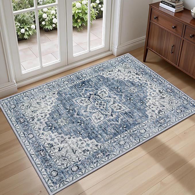 2x3 Area Rugs Living Room: Washable Vintage Rug by EXPEDIX