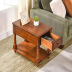 PADMA HOUSE Solid Wood Narrow End Table - Image 3