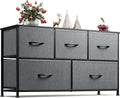 WLIVE Dresser for Bedroom with 5 Drawers, Wide Chest of Drawers, Fabric Dresser by WLIVE