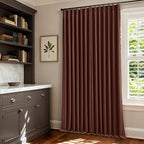 Brown Red Pinch Pleated Blackout Curtains 102 Inches Long - Image 7