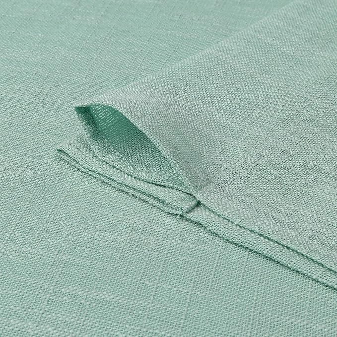 Chyhomenyc Aqua Green Semi Sheer Curtains 84 Inches Long 2 Panels Set, Light - Image 7