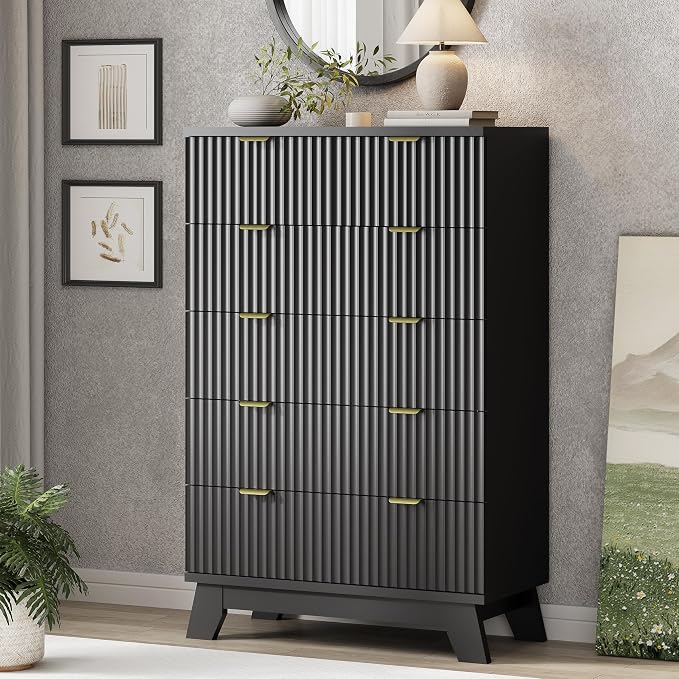 Xixini Fluted Dresser for Bedroom by Xixini