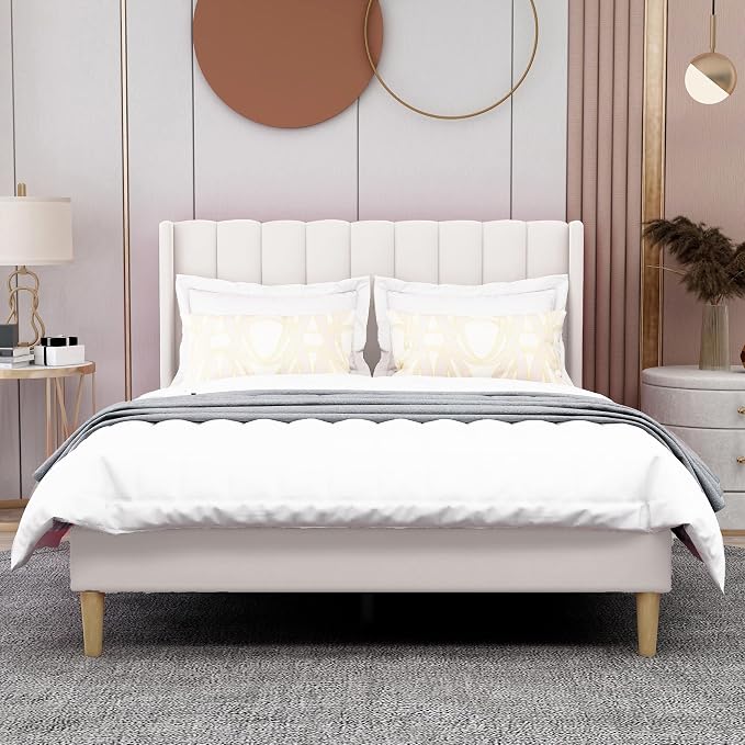 AGARTT Upholstered Platform Bed Frame Full Size - Image 3