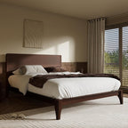 Merax King Size Bamboo Platform Bed, Mid-Century Modern Bed Frame - Image 3