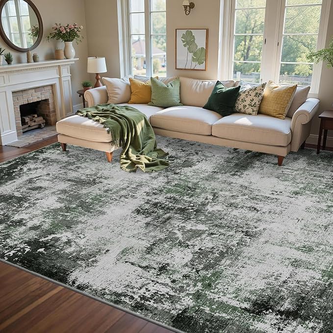 8x10 Ft Large Area Rugs for Living Room, Soft Non-Slip Washable Rugs Modern by Cuzwlovita