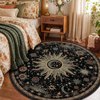 Vacuum-Friendly, Round 4ft Washable Area Rug - Image 2