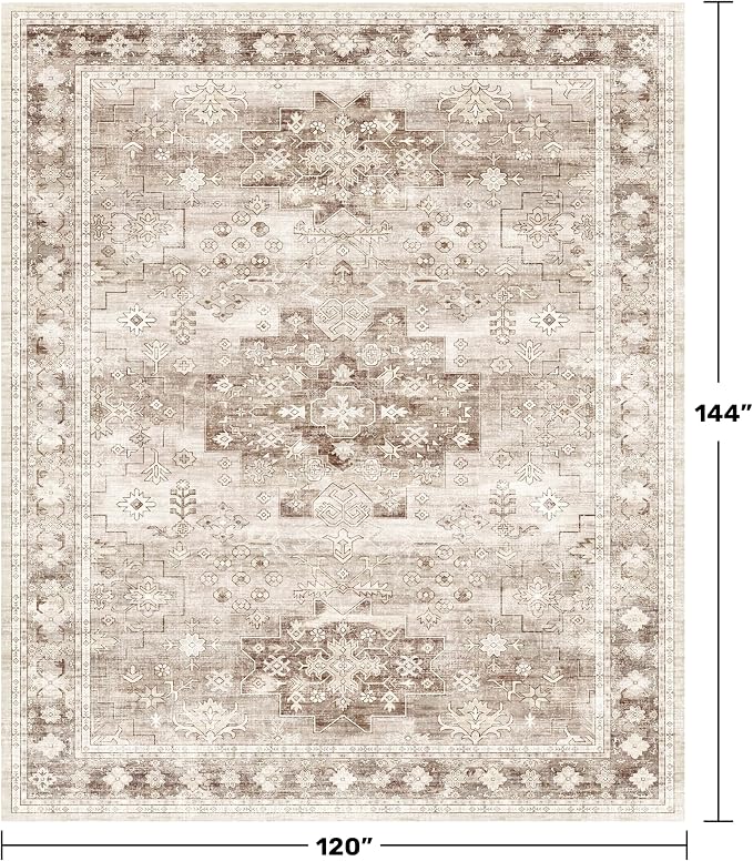 Boho Beige Rug for Living Room - Image 2